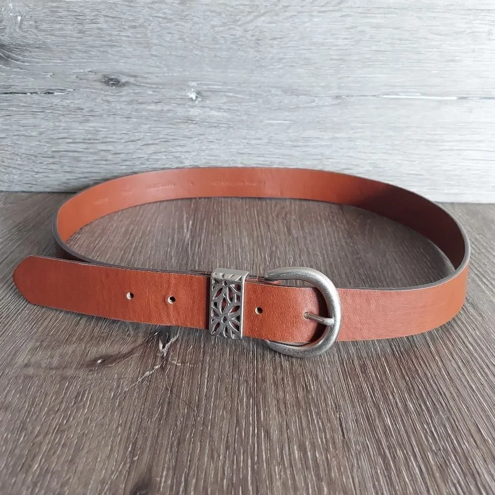Relic Brown Faux Leather Belt Size Large